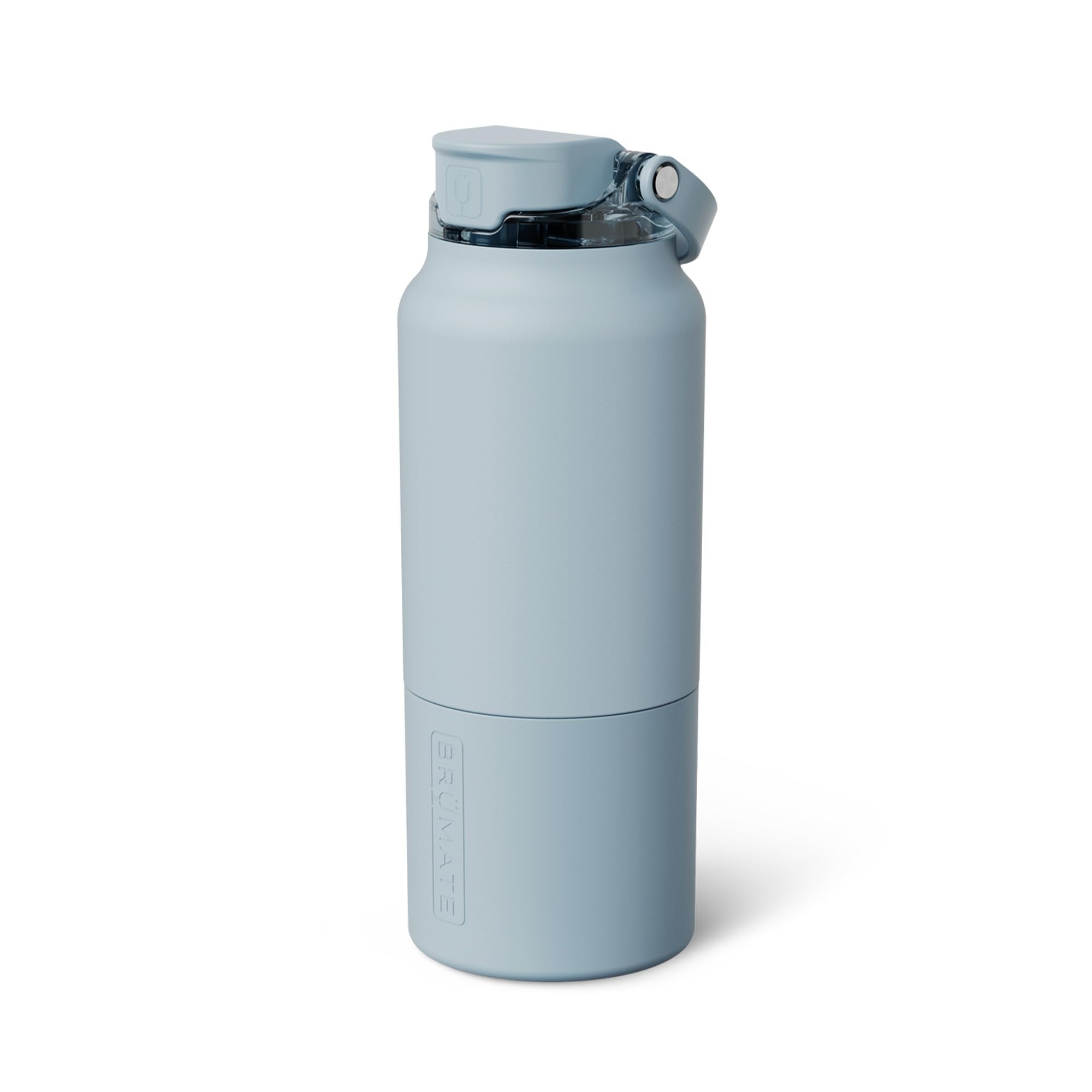 BrüMate Rise 35oz Water Bottle With 100% Leakproof Covered Silicone Straw | Insulated Stainless Steel Water Bottle | Fast Flow | Soft Sip Silicone Spout | Removable Straw | BPA-Free (Nightfall Blue)