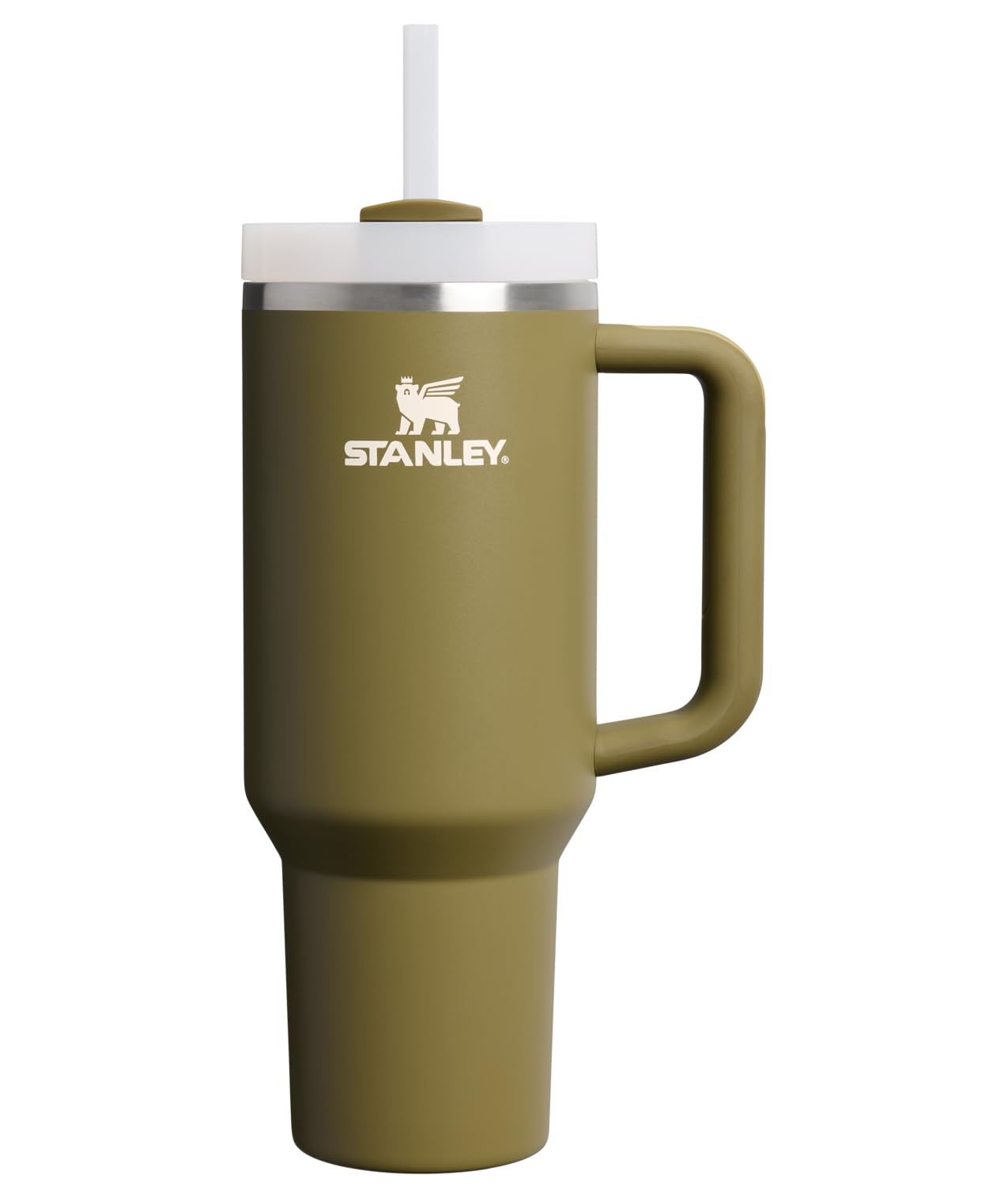 STANLEY Quencher H2.0 Tumbler with Handle and Straw 40 oz | Flowstate 3-Position Lid | Cup Holder Compatible for Travel | Insulated Stainless Steel Cup | BPA-Free | Cream 2.0