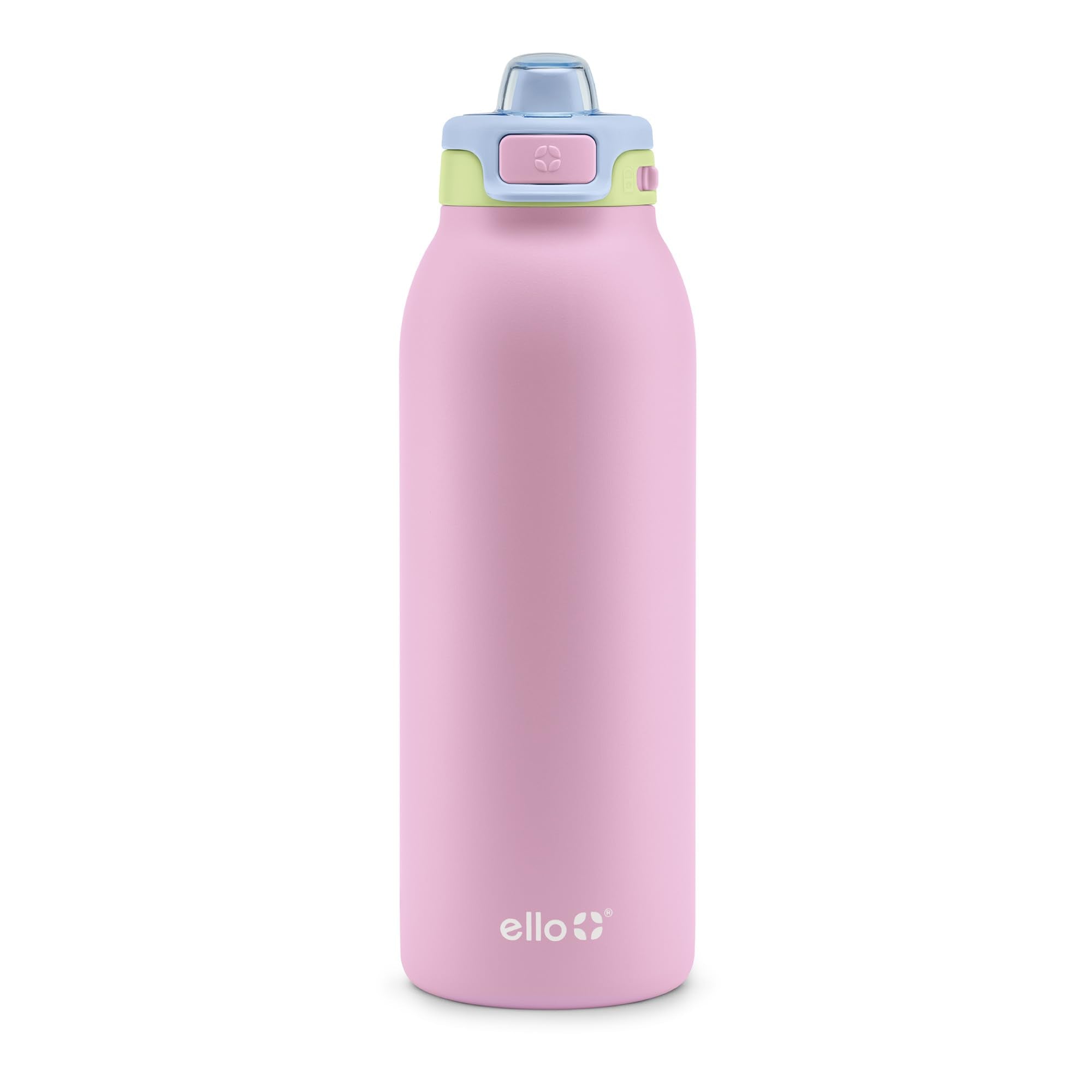 Ello Pop & Fill Insulated Stainless Steel Water Bottle with Quick Fill Lid, Leakproof Locking, Sip or Chug Spout, BPA-Free, Double Wall Vacuum Insulated for Sports, Travel & School- 22oz / 32oz / 40oz