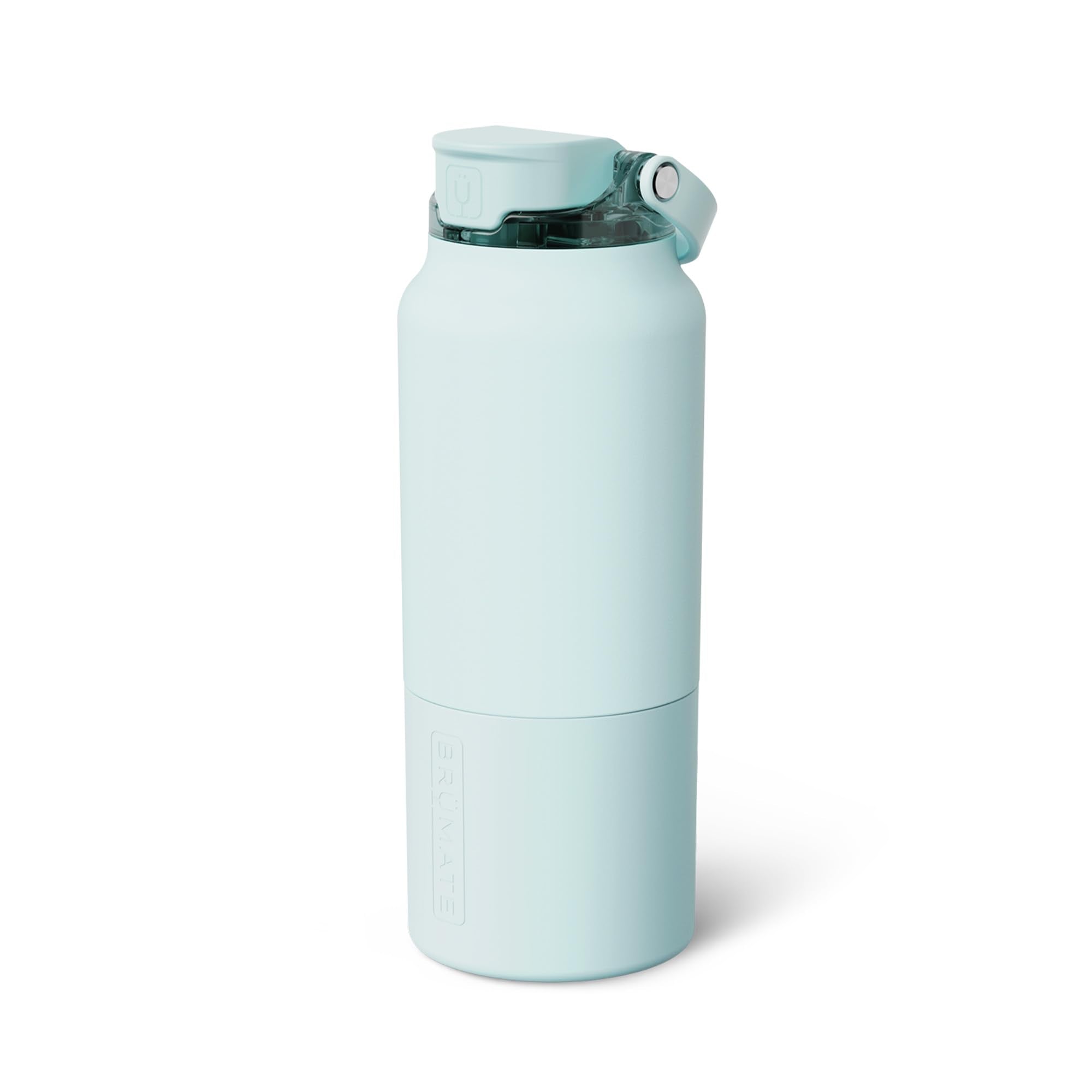 BrüMate Rise 25oz Water Bottle With 100% Leakproof Covered Silicone Straw | Insulated Stainless Steel Water Bottle | Cup-Holder Friendly | Fast Flow | Soft Sip Silicone Spout | BPA-Free (Dark Aura)