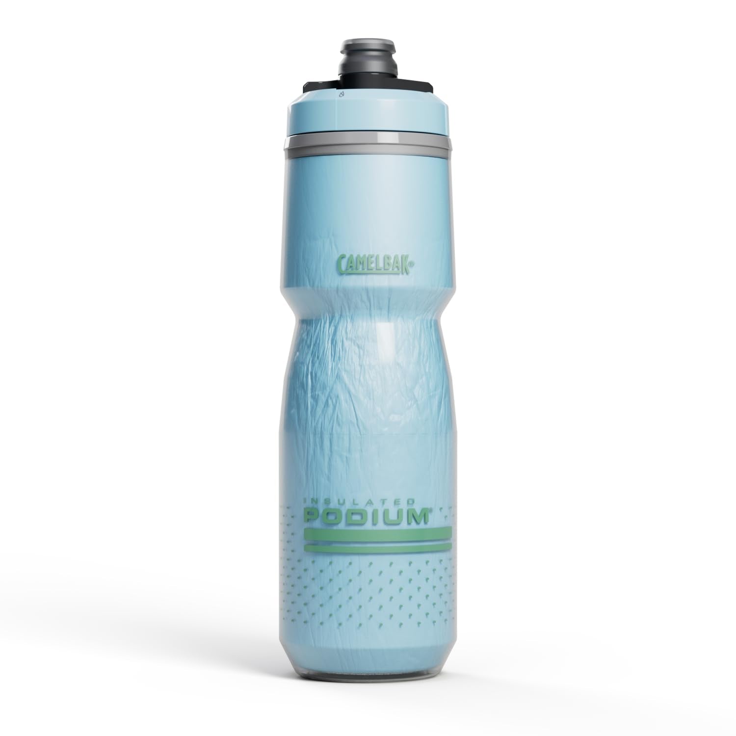 CamelBak Podium Chill Bike Insulated Squeeze Water Bottle Lime/Blue Stripe, 24oz
