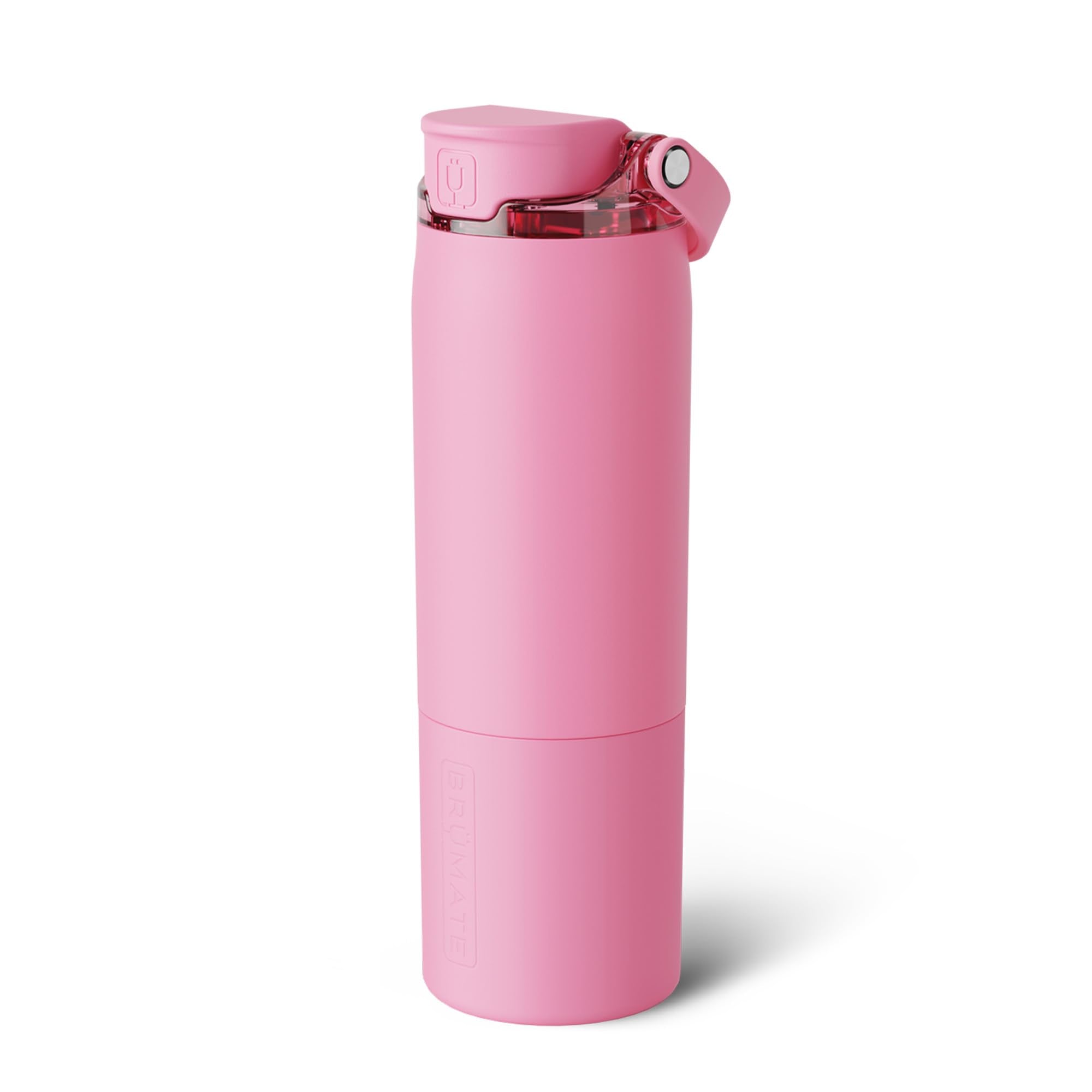 BrüMate Rise 25oz Water Bottle With 100% Leakproof Covered Silicone Straw | Insulated Stainless Steel Water Bottle | Cup-Holder Friendly | Fast Flow | Soft Sip Silicone Spout | BPA-Free (Dune)