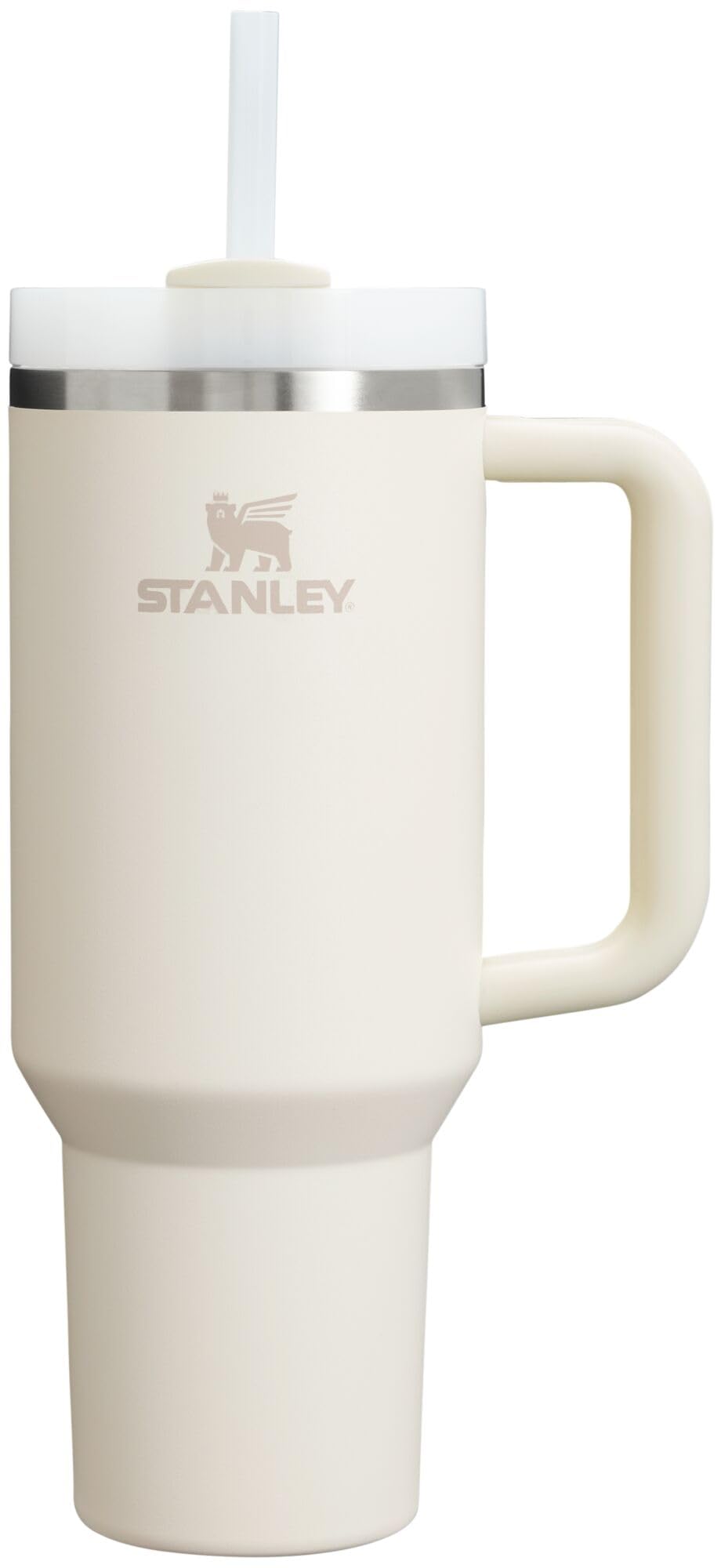 STANLEY Quencher H2.0 Tumbler with Handle and Straw 40 oz | Flowstate 3-Position Lid | Cup Holder Compatible for Travel | Insulated Stainless Steel Cup | BPA-Free | Cream 2.0