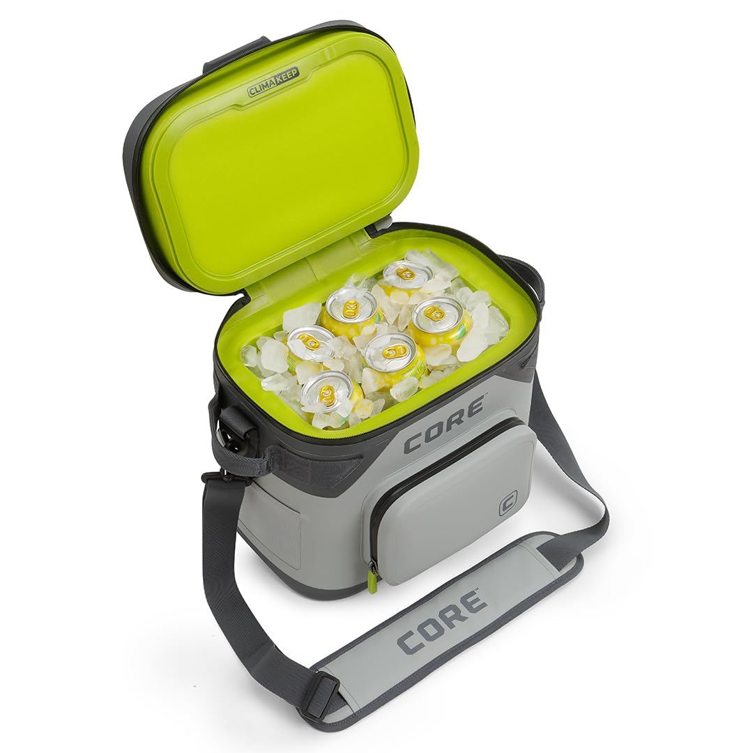 CORE Magnetic Leak Proof Soft Cooler with Waterproof Zipper | Insulated Bag Portable Ice Chest Box | Best Soft Cooler for Food & Beverages for Tailgating, Car Camping, Travel, and Family Beach Picnics