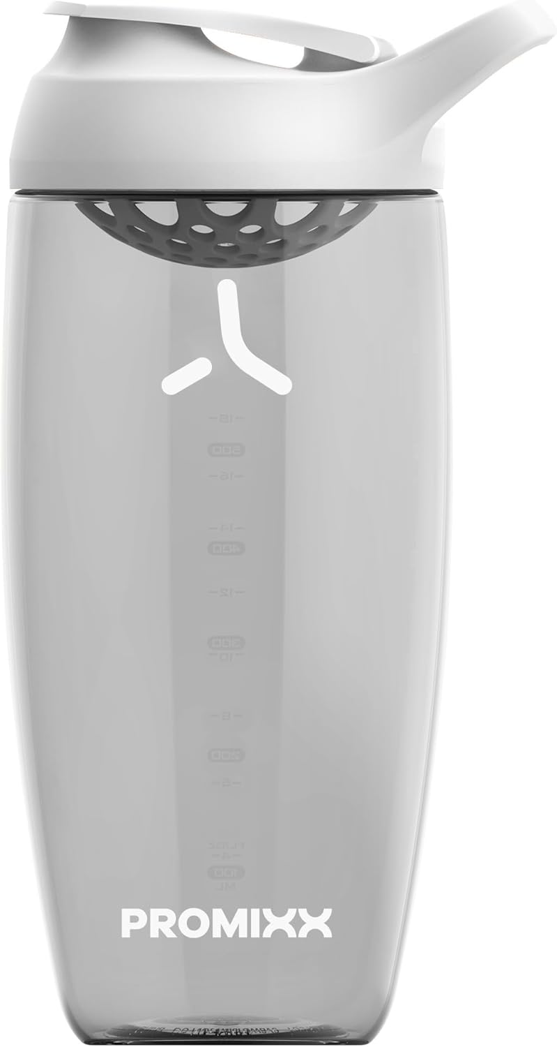 Promixx Pursuit Protein Shaker Bottle (24 oz) – Silent No-Ball Mixer, Leak-Proof Lid, BPA/BPS & Phthalate-Free ECOZEN – Easy-Clean Shaker Cup for Protein Shakes, Pre & Post-Workout Smoothies