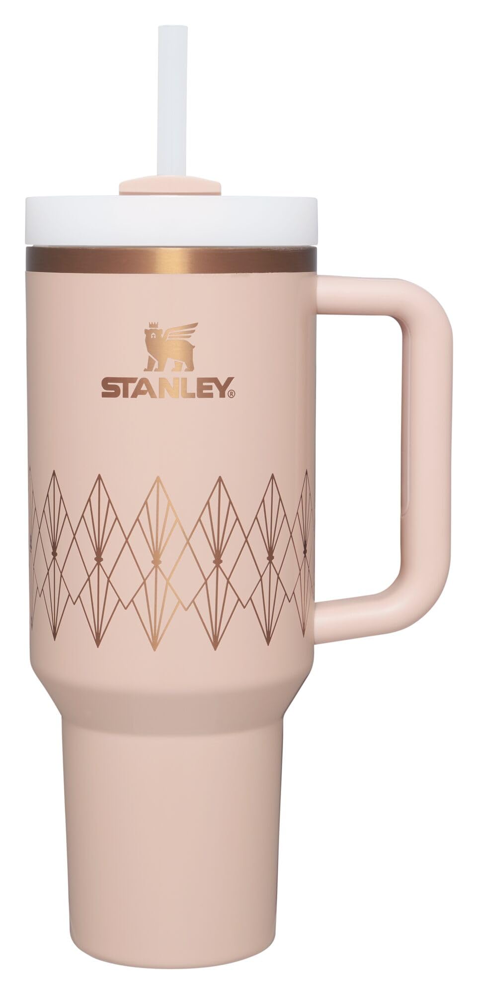 STANLEY Quencher H2.0 Tumbler with Handle and Straw 40 oz | Flowstate 3-Position Lid | Cup Holder Compatible for Travel | Insulated Stainless Steel Cup | BPA-Free | Cream 2.0
