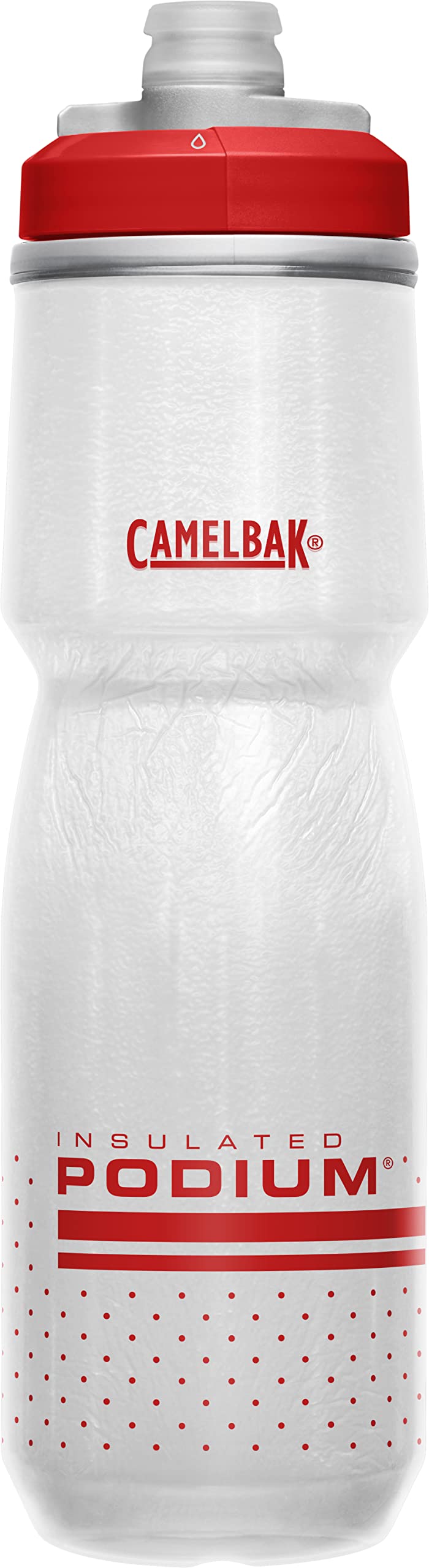 CamelBak Podium Chill Bike Insulated Squeeze Water Bottle Lime/Blue Stripe, 24oz