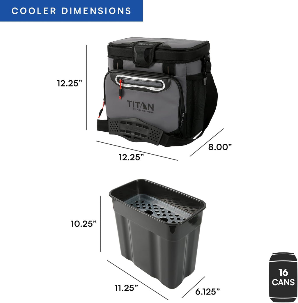 Titan by Arctic Zone Deep Freeze Cooler - Zipperless Hardbody Cooler - Deep Freeze Insulation, HardBody Liner, and SmartShelf