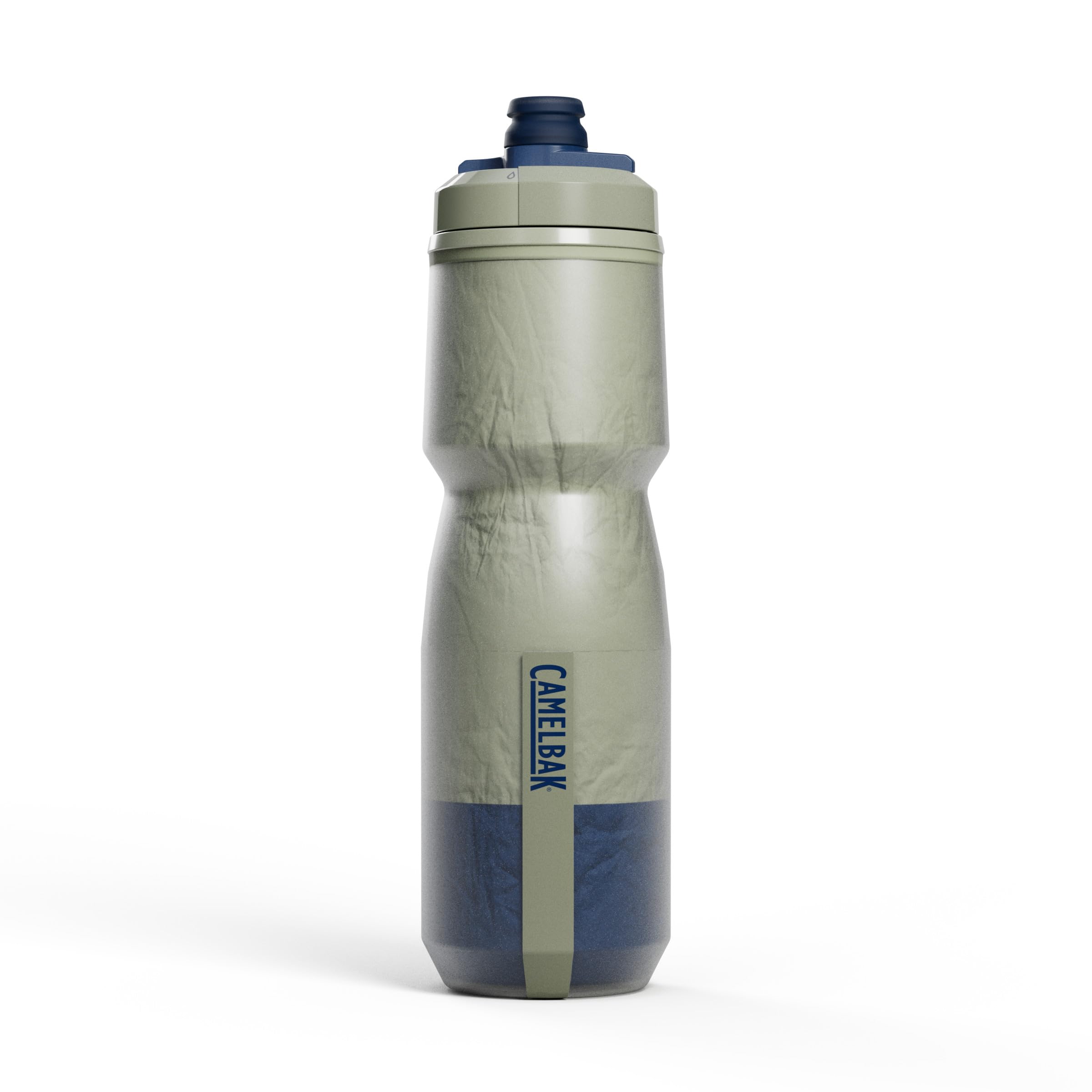 CamelBak Podium Chill Bike Insulated Squeeze Water Bottle Lime/Blue Stripe, 24oz