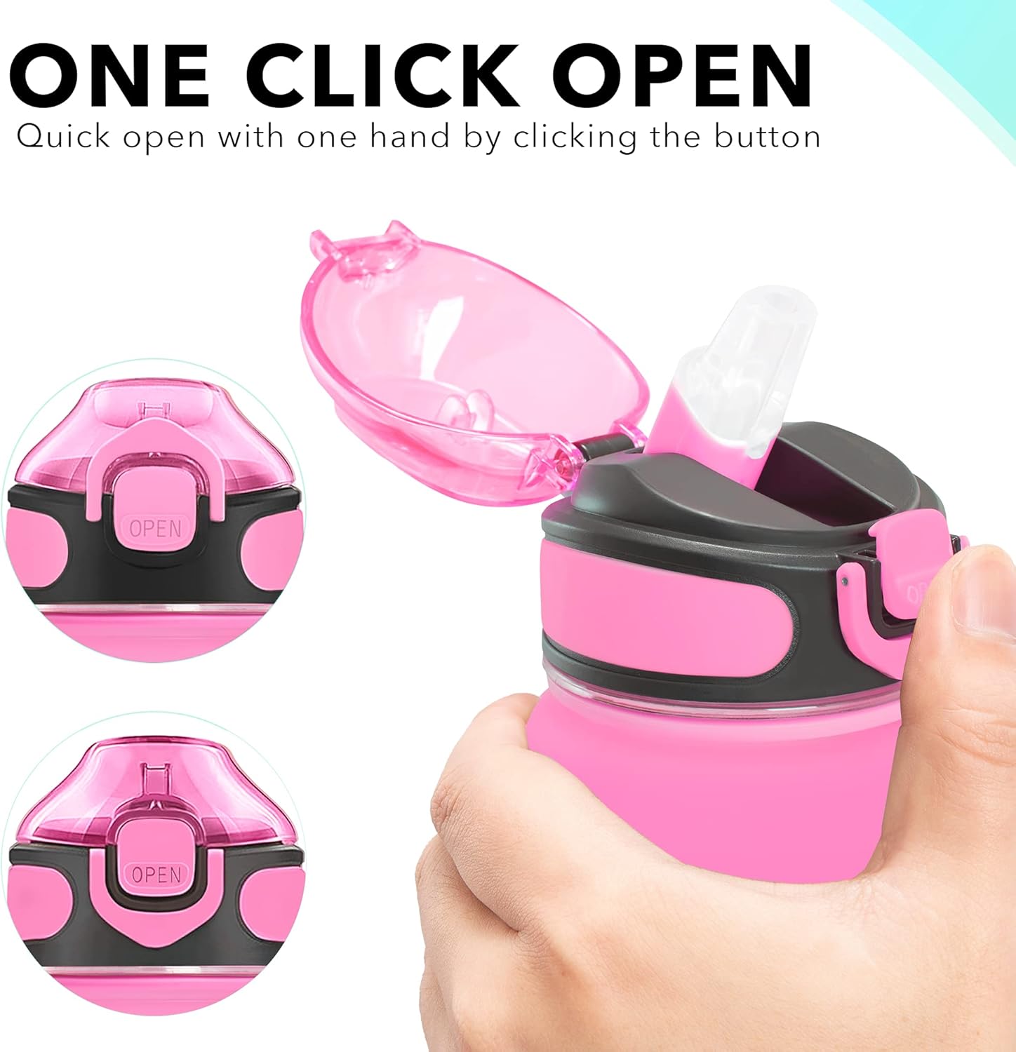 Enerbone 32 oz Drinking Water Bottle with Times to Drink and Straw, Motivational with Carrying Strap, Leakproof BPA & Toxic Free, Ensure You Drink Enough Water for Fitness Gym Outdoor