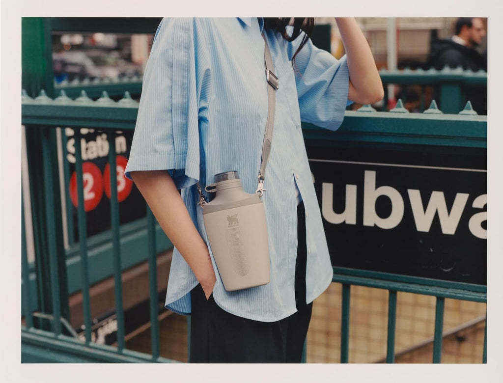 Stanley Cross Bottle 23 oz | Travel Water Bottle with Jacquard Strap | Leakproof Tritan Lid with Removable Straw | Insulated Stainless Steel | BPA-Free | Ash