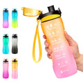 Water Bottle,25 oz Motivational Water Bottle with Time Marker,Sports Water Bottle with Carrying Strap,Leakproof & BPA Free,Reusable,for Teenager, Adult,Outdoors, Cycling, School & Office