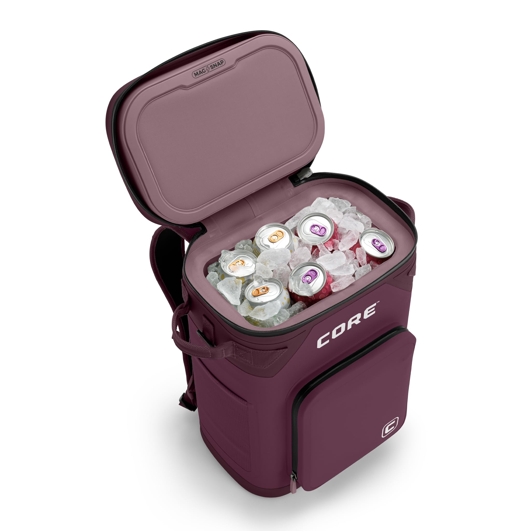 CORE Magnetic Leak Proof Soft Cooler with Waterproof Zipper | Insulated Bag Portable Ice Chest Box | Best Soft Cooler for Food & Beverages for Tailgating, Car Camping, Travel, and Family Beach Picnics