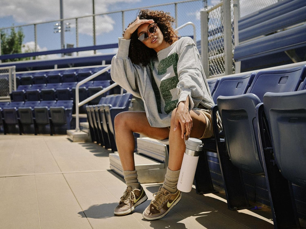 Stanley Quick Flip GO Water Bottle 36 oz | Push Button Lid | Leakproof and Packable for Travel and Sports | Insulated Stainless Steel | BPA-Free | Black