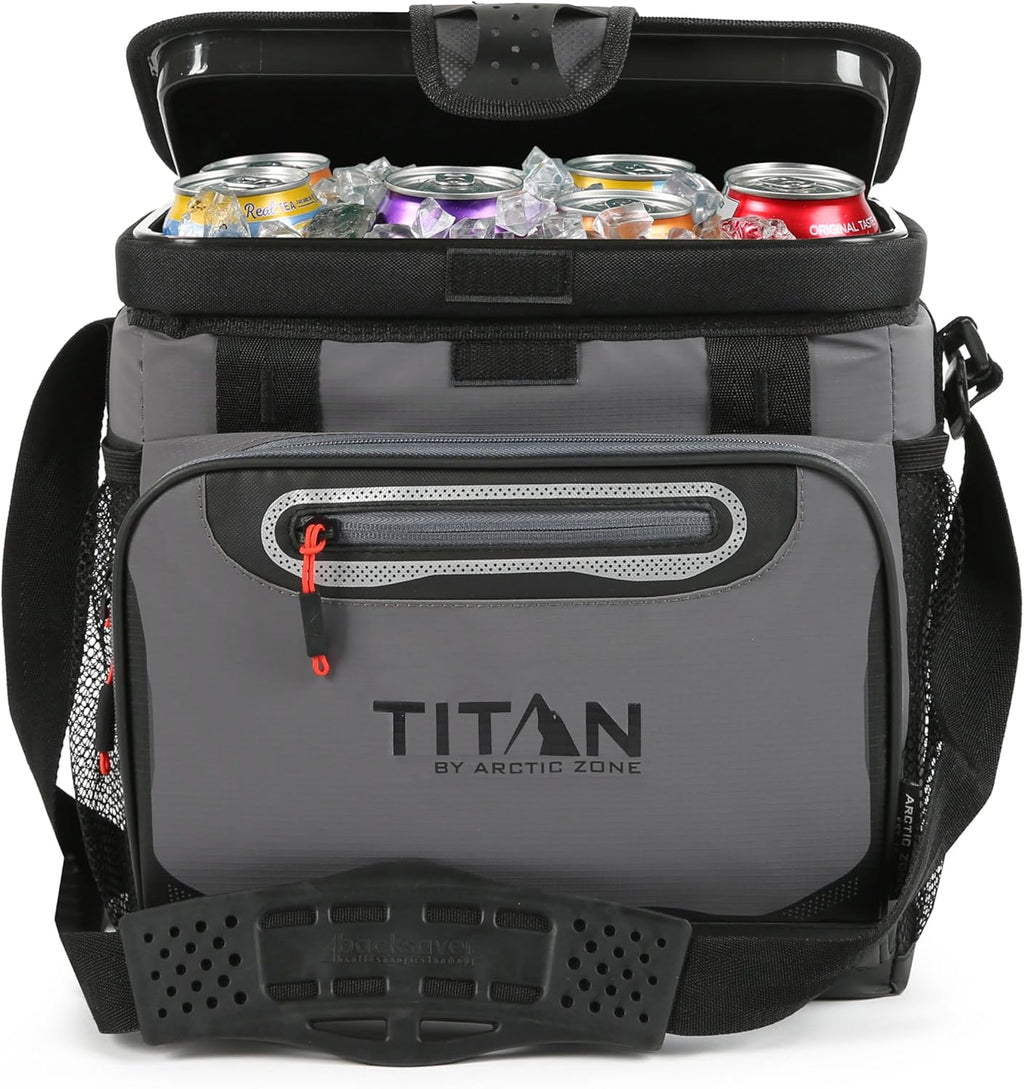 Titan by Arctic Zone Deep Freeze Cooler - Zipperless Hardbody Cooler - Deep Freeze Insulation, HardBody Liner, and SmartShelf